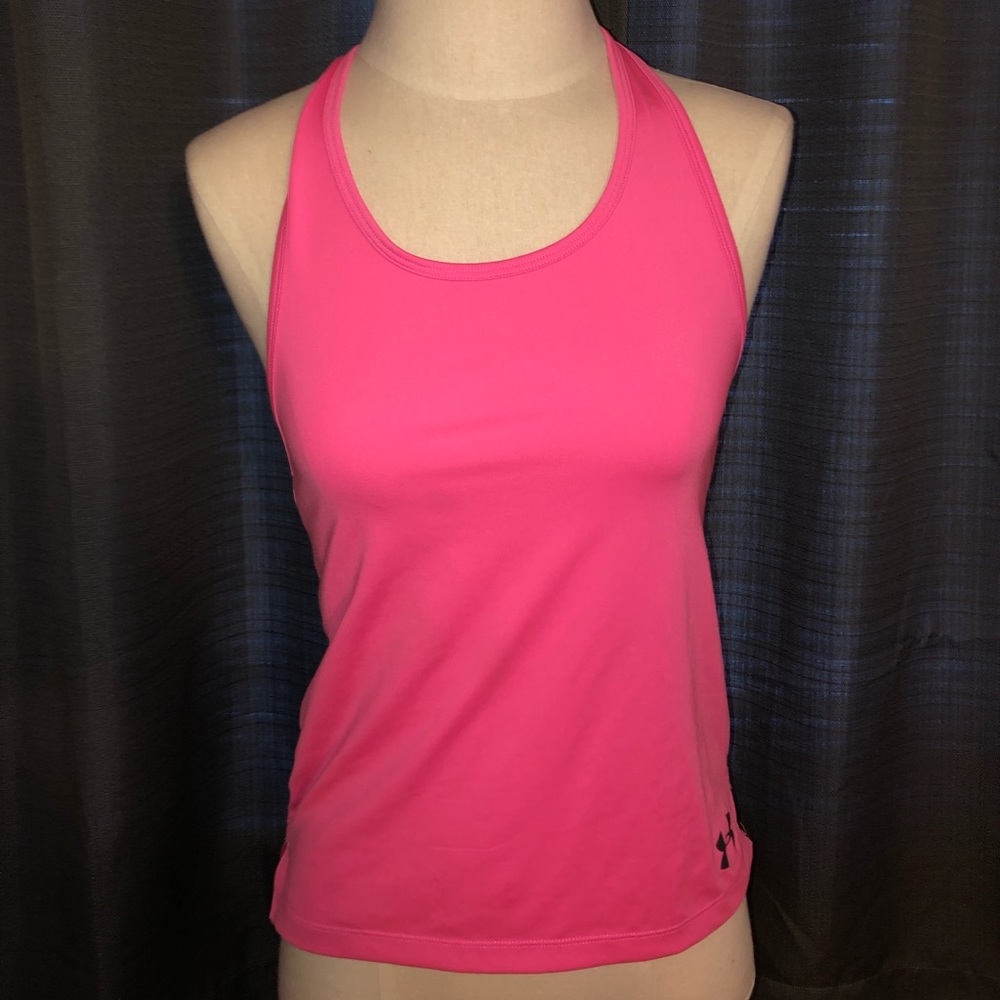 pink under armor razorback tank